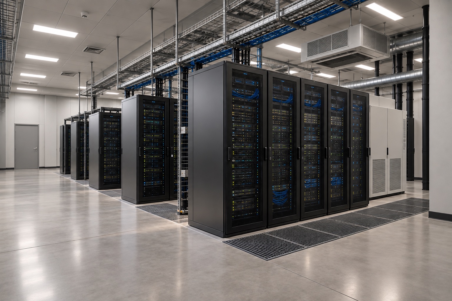 Enclosed server room concept visualization