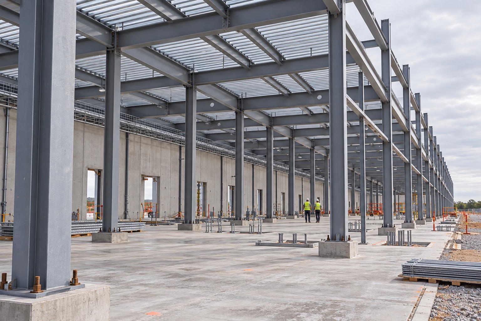Data hall construction concept visualization
